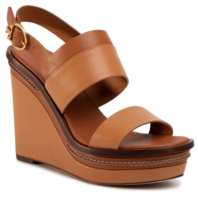 Sandales Tory Burch Selby 120Mm Wedge 63549 Elba Camello/Ambra 922 |  