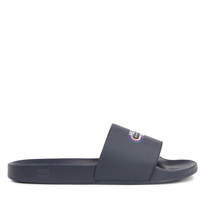 Klapki Tommy Hilfiger Rwb Hilfiger Oly Pool Slide - Granatowy
