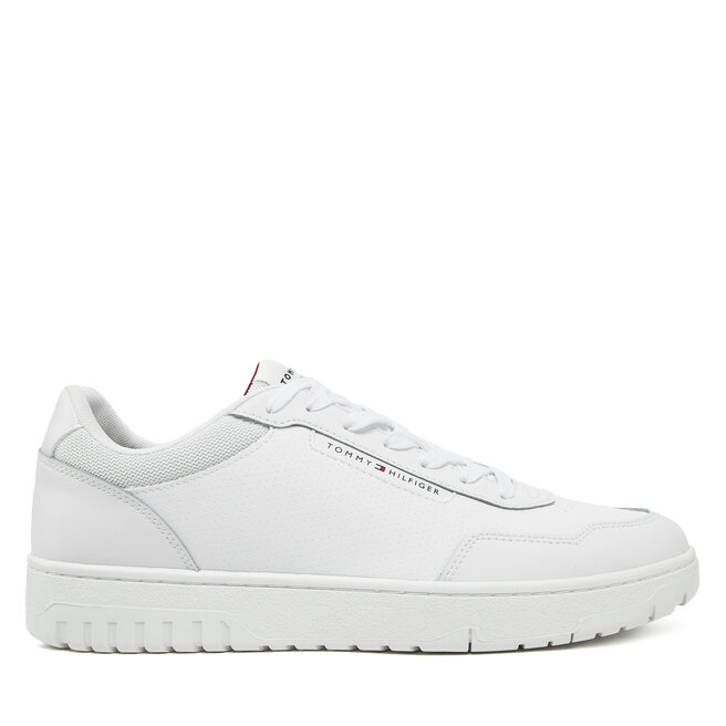 Sneakersy Tommy Hilfiger Th Basket Core Lth Pinperf - Biały