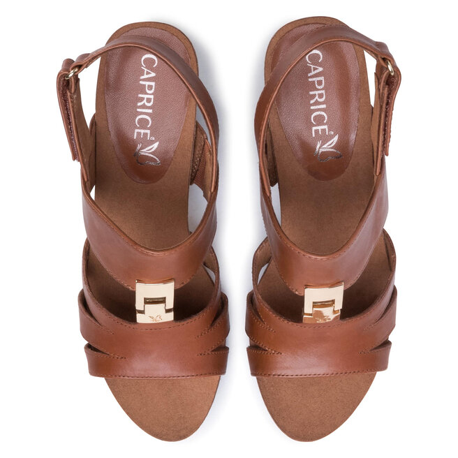 CAPRICE Dames 9-28703-42 Platte sandaal, taupe metallic, 39 EU