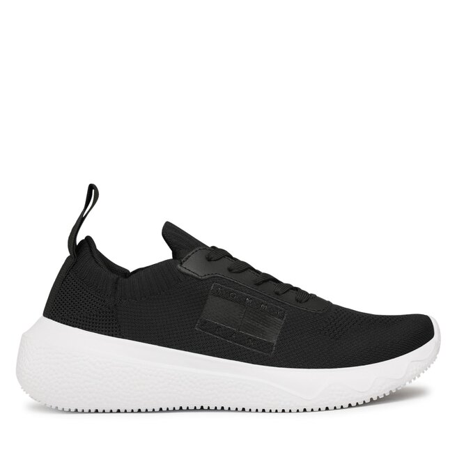Sneakersy Tommy Jeans Flexi Cpontrast Brand - Czarny