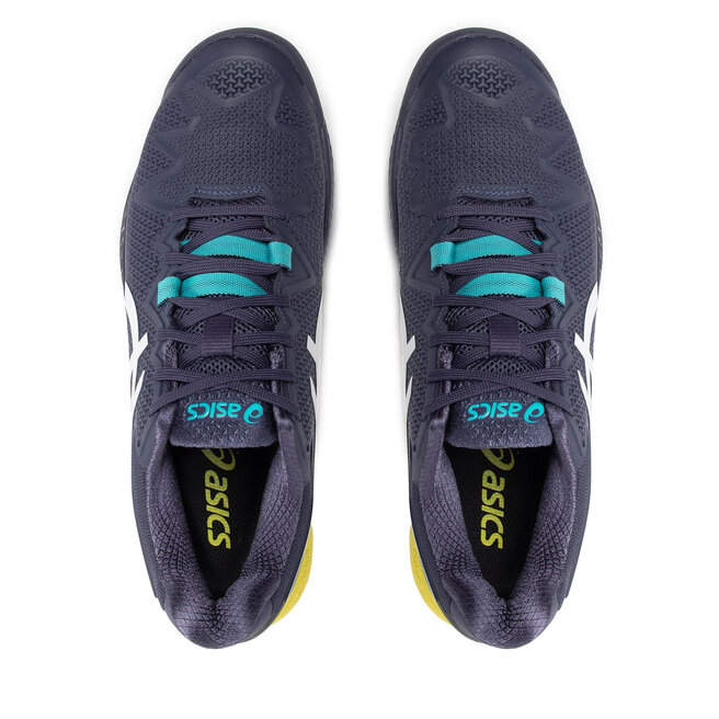 asics gel resolution 8 clay indigo fog white