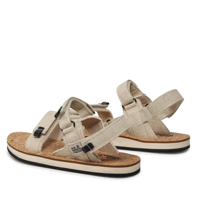 Jack Wolfskin Sandály Jack Wolfskin Ecostride 2 Sandal W 4051771 Natural/Cork