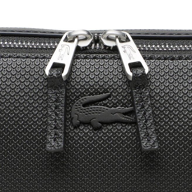 Lacoste Geantă crossover Lacoste Split Cow Leather NH3270CE Noir 000
