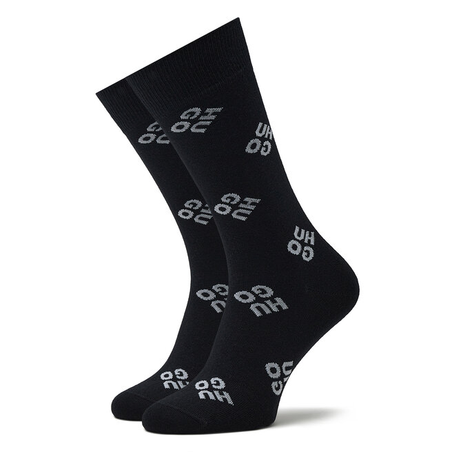 Hugo Set di 2 paia di calzini lunghi unisex Hugo 2p Rs Allover Cc 50484083 001
