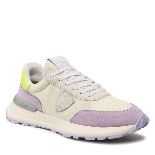 Sneakers Da Donna Beige E Verde Con Lacci