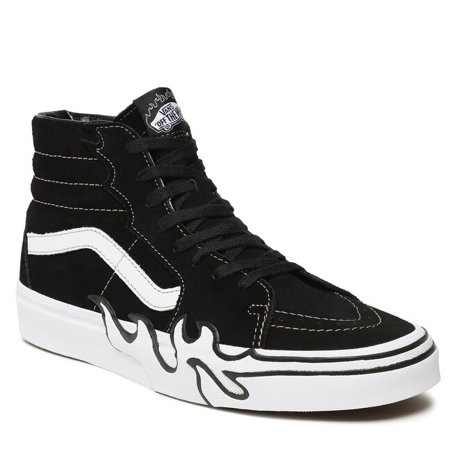 Sneakers Vans Sk8-Hi Flame VN0005UJBZW1 Suede Black/White Black/White imagine noua