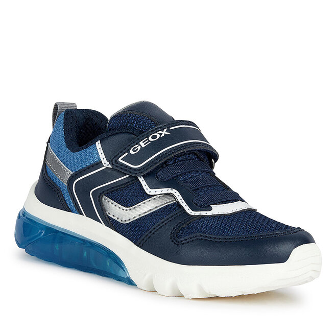 Baskets Geox J Ciberdron Boy C - Garçon - Semelle Caoutchouc - Fermeture Velcro