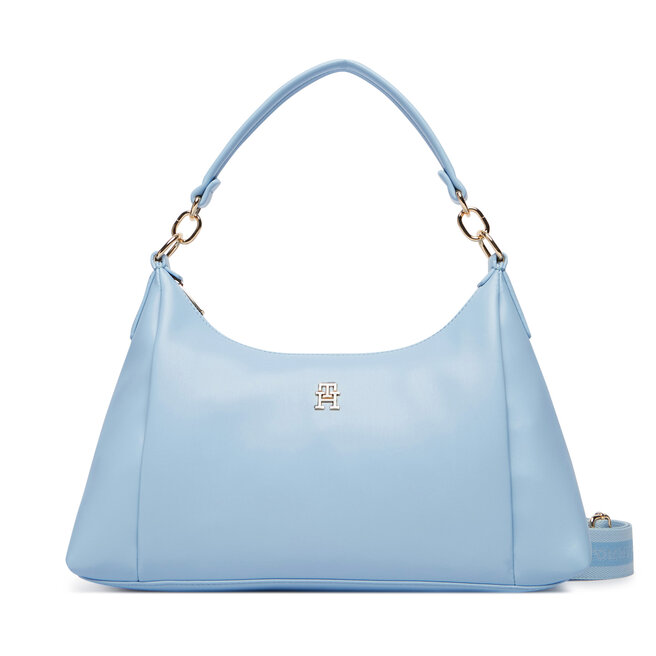 Torebka Tommy Hilfiger Th Essential Shoulder Bag AW0AW18373 Niebieski jasny -