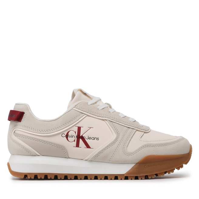 Calvin Klein Jeans Sneakersy Calvin Klein Jeans Toothy Runner Irregular Lines YM0YM00624 Ancient White/Eggshell