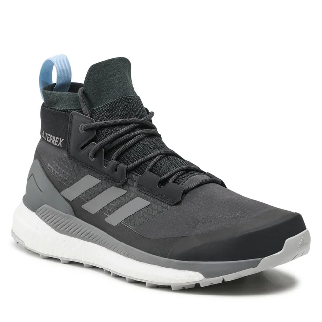 Pantofi adidas Terrex Free Hiker Gtx W GORE-TEX G28464 Carbon/Grey Four/Glow Blue