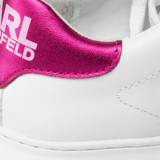 KARL LAGERFELD Сникърси KARL LAGERFELD KL62530 White Lthr W/Pink