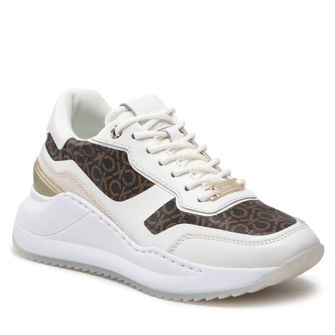 Αθλητικά Calvin Klein Chunky Inter Wdg Lace Up HW0HW01272 White/Brown Mono 0K4