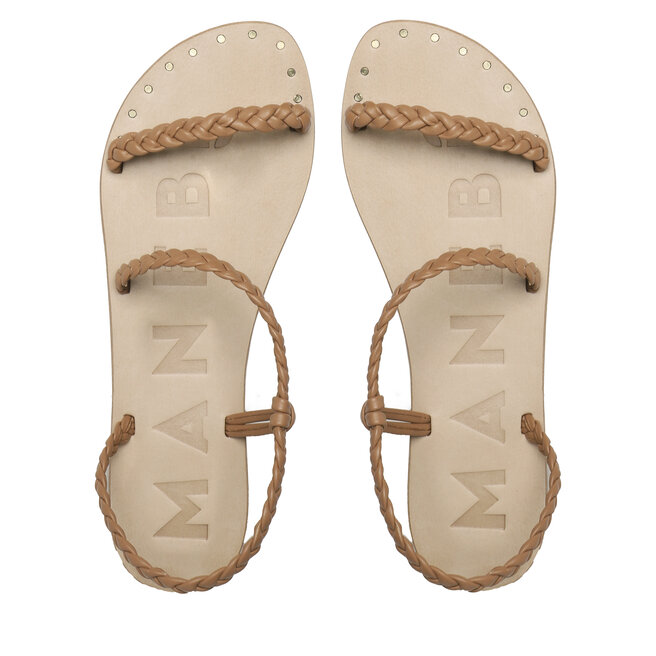 Sandali Manebi Sandals S 9.5 Y0 Tan Braid escarpe