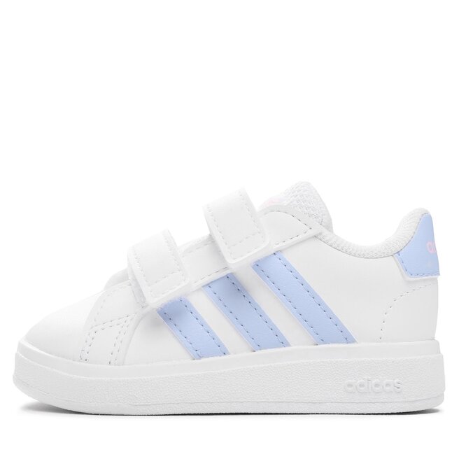 adidas Pantofi adidas Grand Court Lifestyle Hook and Loop Shoes IG2559 Ftwwht/Bludaw/Clpink