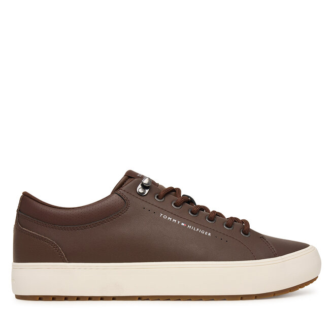 Sneakersy Tommy Hilfiger Harlem Lth Vulc Cleat Winter FM0FM05950 Brązowy