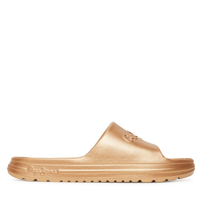 Klapki Pepe Jeans Beach Slidemet - Złoty