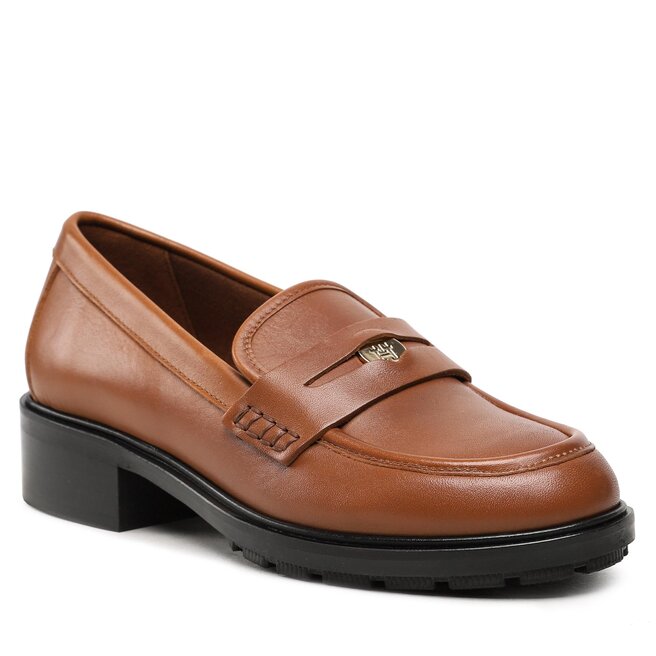 Tommy Hilfiger Loafersy Tommy Hilfiger Th Iconic FW0FW07412 Natural Cognac GTU