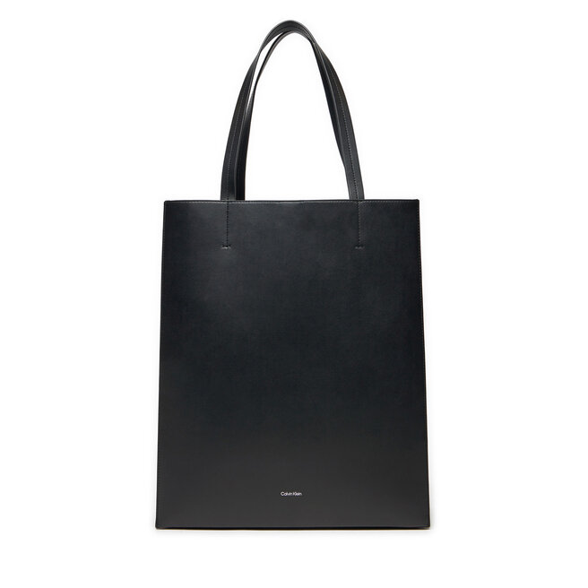 Torebka Calvin Klein Line Lthr Ns Tote 43 - Czarny