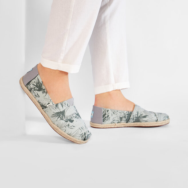 Espadrile Toms Alpargata Rope 10016293 Mercury Botanical Print