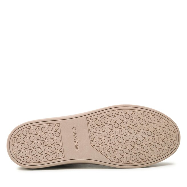 Calvin Klein Сникърси Calvin Klein Low Top Lace Up Sue HM0HM00989 Silver Mink A04