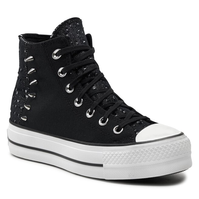 Converse black silver best sale