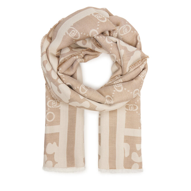 Szal Liu Jo Stola Jacquard Mon 2F5040 - Beżowy