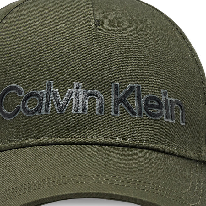 Calvin Klein Cap Calvin Klein Leather Lettering K50K509661 Dark Olive GRN