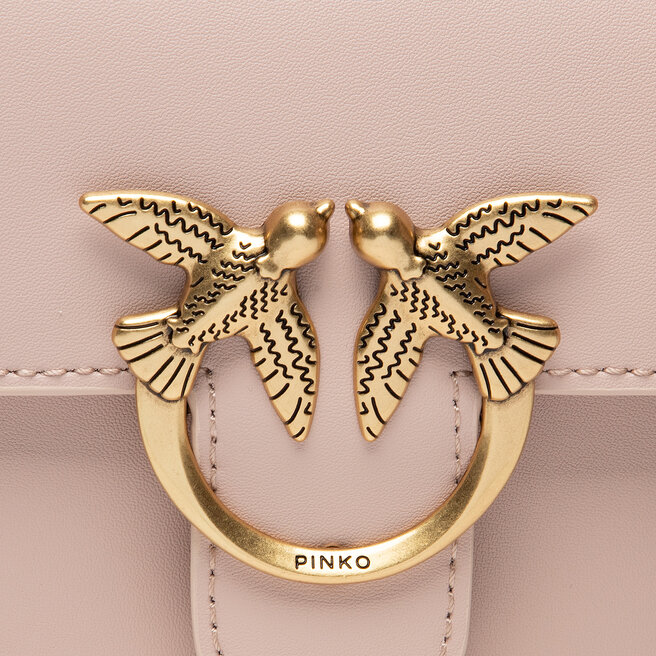 Bolso Cruzado Pinko Love Bag Bell Simply - Mujer - Rosa Y Dorado