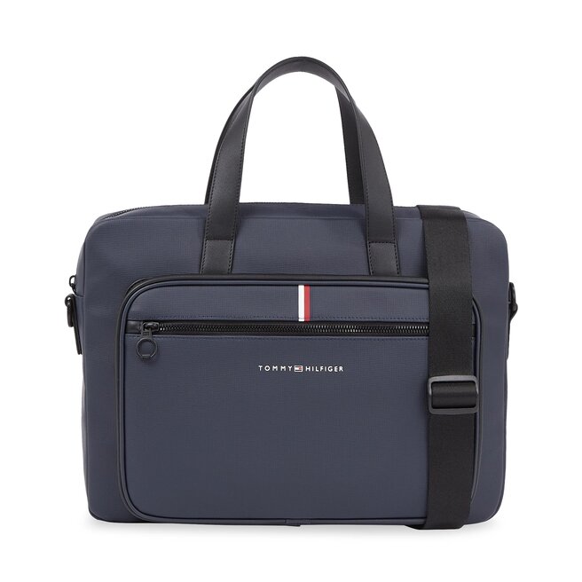 Tommy Hilfiger Τσάντα για laptop Tommy Hilfiger Th Essential Pique Computer Bag AM0AM11542 Space Blue DW6