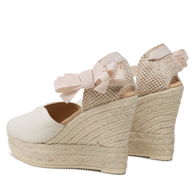 Manebi Espadrile Manebi Shaped Wedge Espadrilles O 7.0 WH White