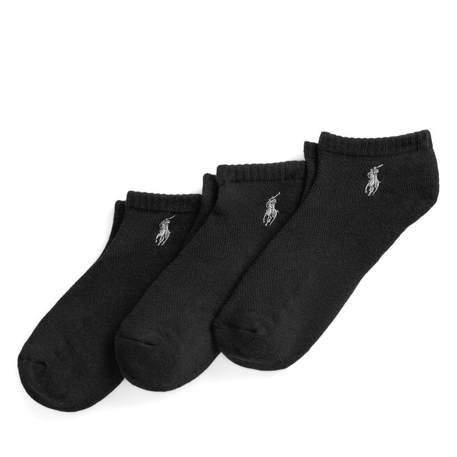 Zestaw 3 par niskich skarpet męskich Polo Ralph Lauren - Czarny