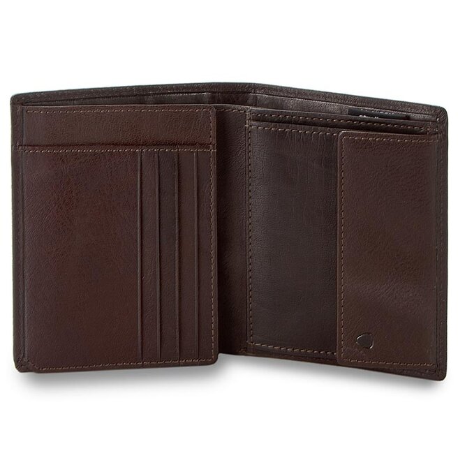 Strellson Cartera grande para hombre Strellson Billfold V8 4010001300 D.Brown 702