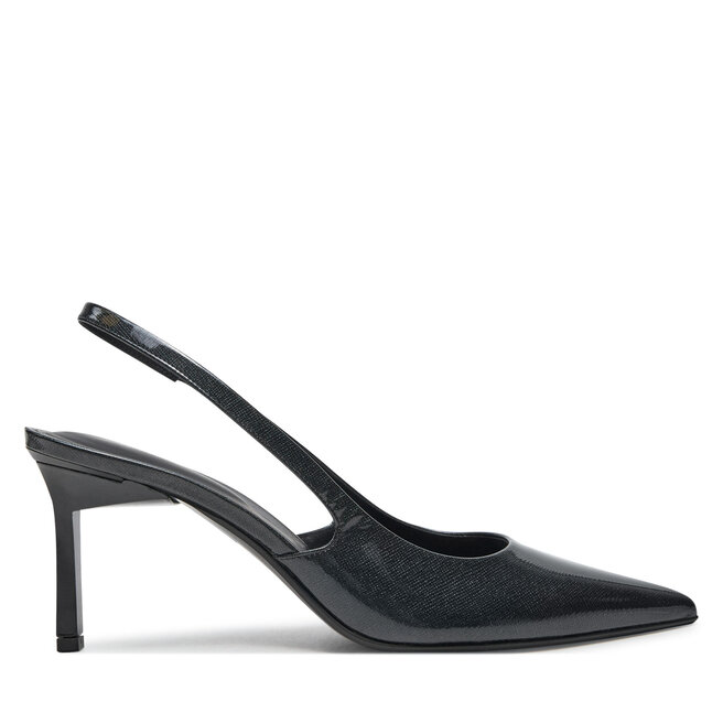 Sandały Calvin Klein Heel Slingback Pump 70 Saff Lth - Czarny
