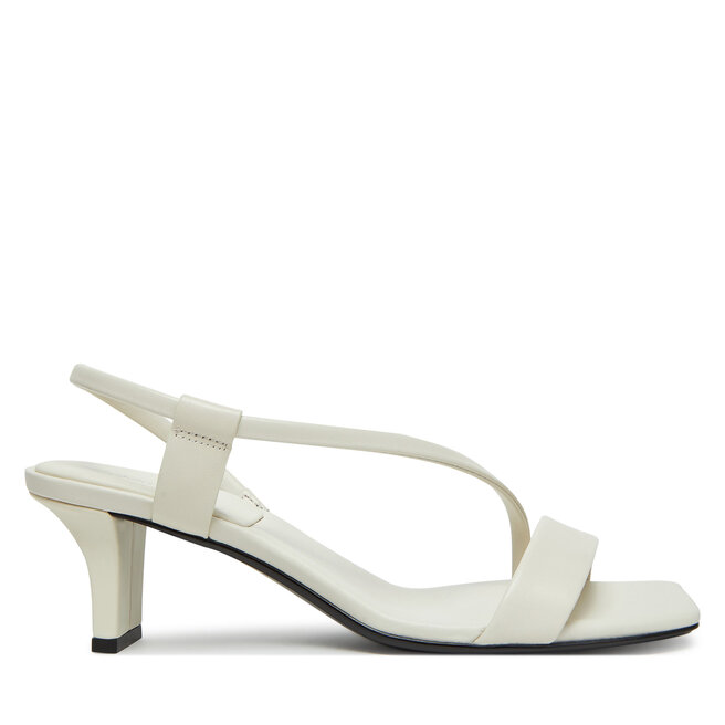 Sandały Calvin Klein Heel Sandal 50 Squared Lth - Biały