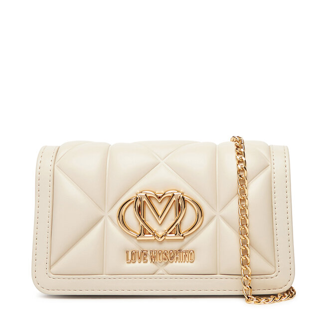 Duży Portfel Damski LOVE MOSCHINO - Beżowy