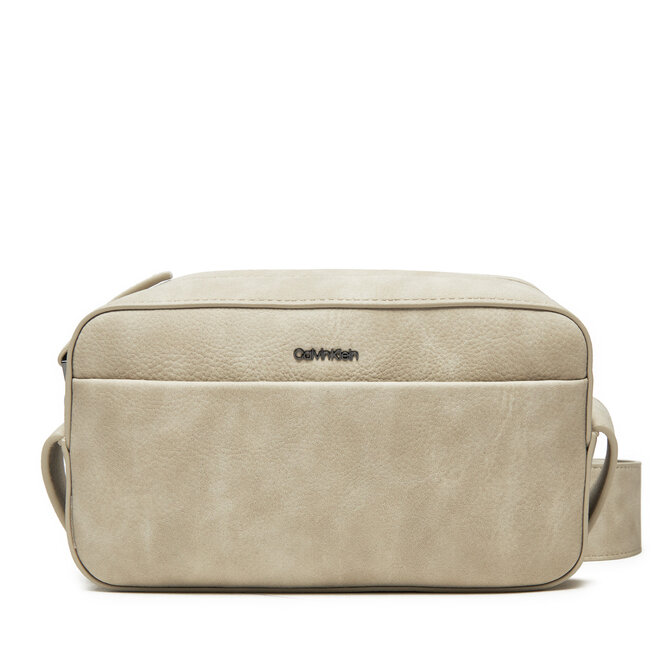 Saszetka Calvin Klein Ck Refined Camera Bag Nubuck - Beżowy