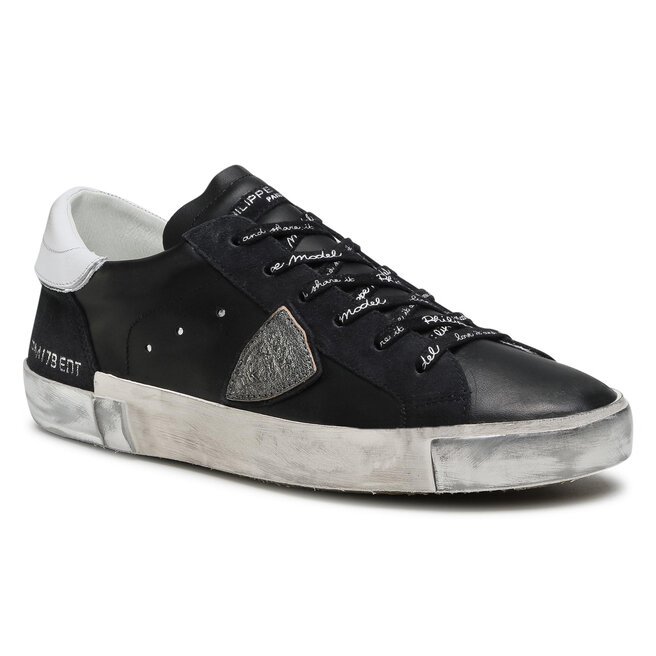 Sneakers Philippe Model Prsx PRLU MA01 Noir Argent Argent imagine noua