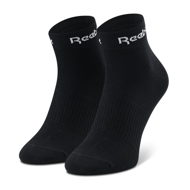 Unisex trumpų kojinių komplektas (3 poros) Reebok Act Core Ankle Sock 3P  GH8168 Mgreyh/White/Black • Www.eavalyne.lt