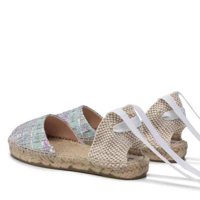 Manebi Еспадрили Manebi Flat Valenciana T 1.6 P0 Pastel Silver Shades Lame