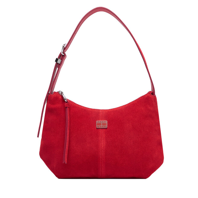 Torebka Tommy Jeans Tjw Slouchy Suede Shoulder Bag AW0AW18859 Czerwony -