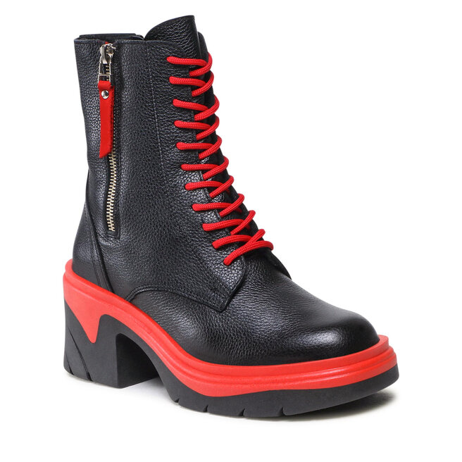 Botine Loretta Vitale 261885 Black/Red 261885 imagine noua gjx.ro