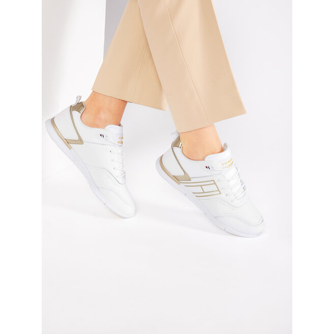 tommy hilfiger metallic lightweight sneakers