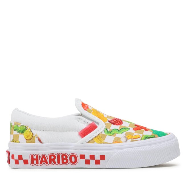 Vans red de shop yellow classic slip-on trainers
