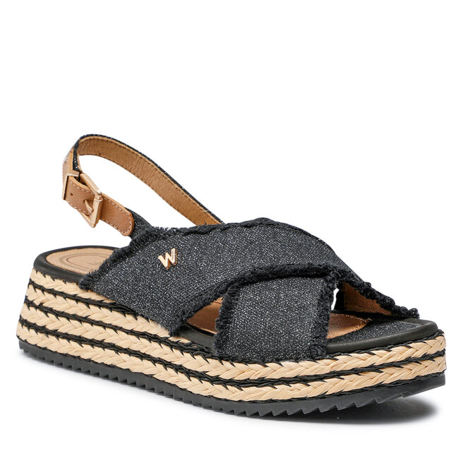 Espadrile Wrangler Kim Tex Cross WL21635A Black/Pewter 309 309 imagine noua