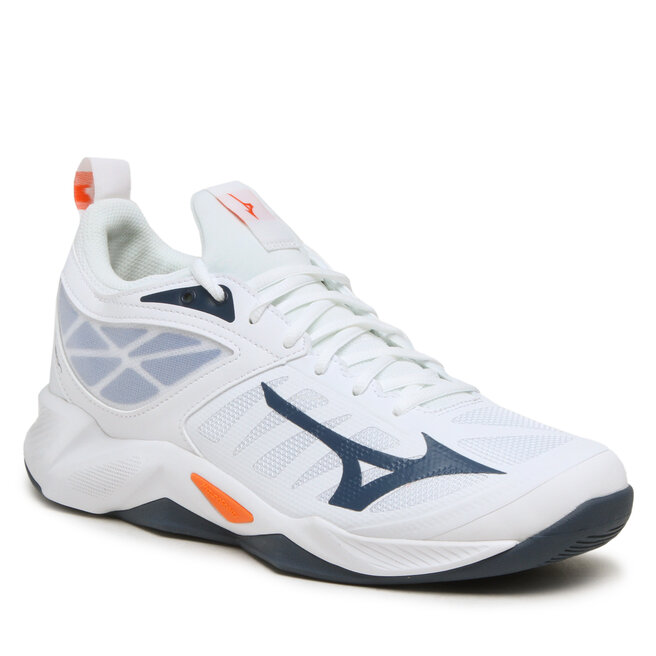 Pantofi Mizuno Wave Dimension V1GA224022 White/Dark Denim/Blue Jasper Denim/Blue imagine noua