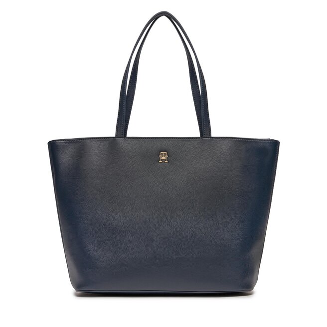 Borsetta Tommy Hilfiger Th Essential Sc Tote Corp AW0AW16089 Space Blue DW6