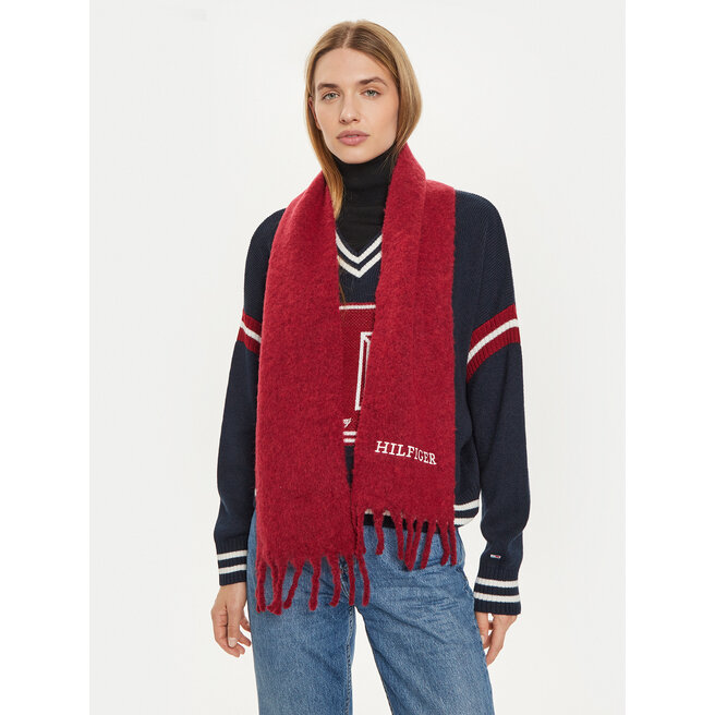 Szalik Tommy Hilfiger Monotype - Bordowy