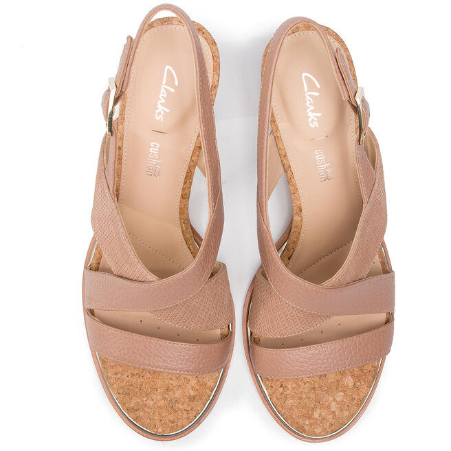 Sandalen Clarks Ellis Tilda 261393184 Praline Leather eschuhe