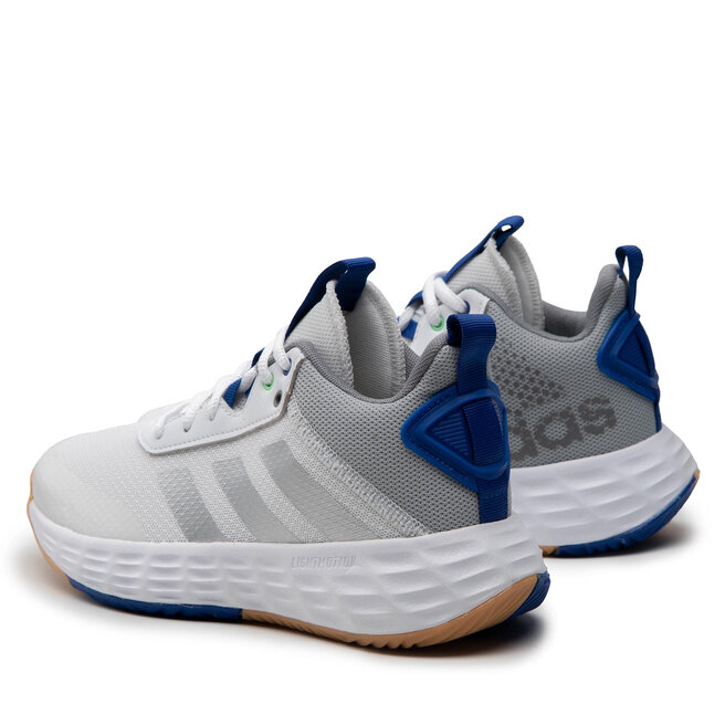 adidas Обувки adidas Ownthegame 2.0 K GW1553 Cloud White/Silver Metallic/Royal Blue